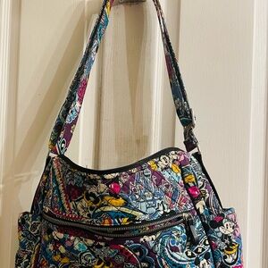 Vera Bradley Disney Mickey & Minnie Paisley Purple Multicolor Crossbody Bag